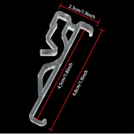 Valance Clip ZZLZX 10PCS 2.5inch Clear Plastic Hidden Retainer Holder Clip for Window Blind Valance, Window Blind Clip