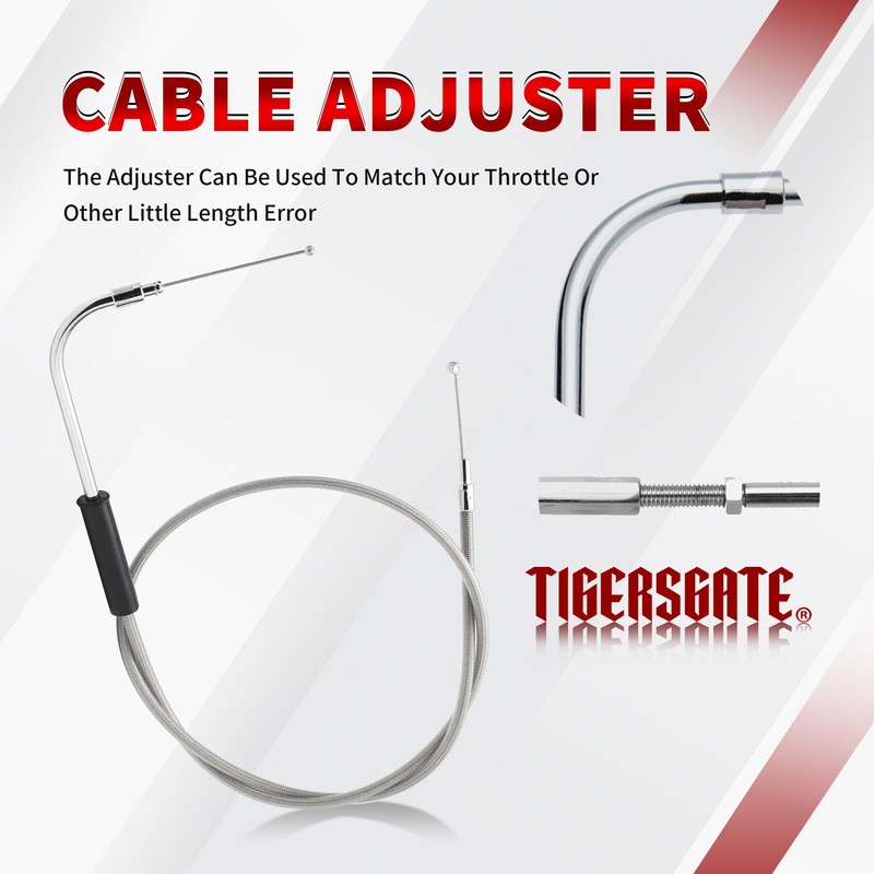 TIGERSGATE 39.4" Throttle & Idle Cable Kit for 2007-2013 Sportster