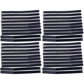 40 x 30 cm x 20 mm Resealable Velcro Cable Ties Black with Metal Eyelet - Cable Velcro Tape 300 mm Reusable