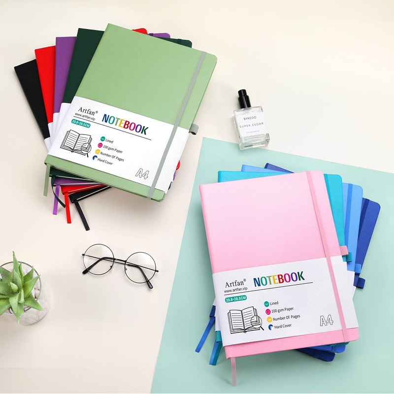 A4 Notebook - Notebook A4 with Premium Paper, Faux Leather