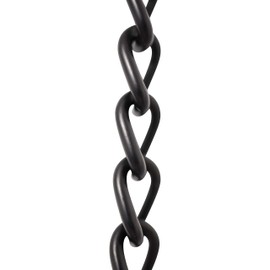 RCH Hardware CH-S54-14L-BLK-3 Steel Clock Chain, Black (3 Feet)