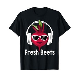 Fresh Beets - Funny Cool Beetroot Headphone Music Beat Pun T-Shirt