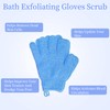 4 Pairs Bath Exfoliating Gloves Scrub, Double Sided Bath Mitts