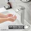 Bathfinesse Waterfall Bathroom Faucet Brushed Nickel Stainless Steel Vessel Sink