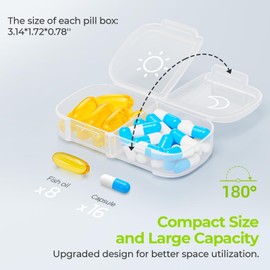 AUVON XL Weekly Pill Organizer 2 Times a Day, Pill Box 7 Day with One-Side Large Openings for Easy to Use, White AM PM Pill Case for Medication, Vitamins, Fish Oils, Supplements