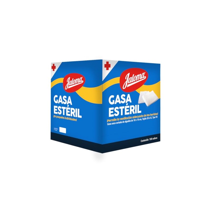 Jaloma | Gasa Estéril Simple 10x10 cm, material de curación,