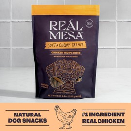 Real Mesa Soft & Chewy Chicken Recipe Dog Treats - for Small, Medium and Large Dog Sizes, Training Snacks Chewy Style (9.5oz)