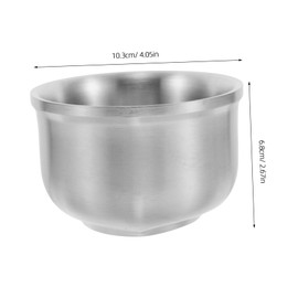 FRCOLOR Stainless Steel Shaving Soap Bowl Portable Grooming Tool for Men Cup for Cleansing for Home Use and Barber Shops
