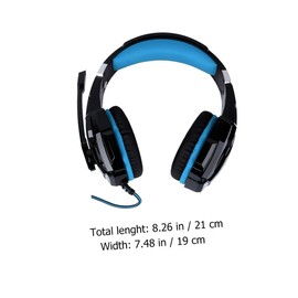 TEHAUX 1PC Luminous Headset with Adapter Cable Glowing Gaming Headphones for Over Ear Friendly Materials for Extended Gaming Sessions