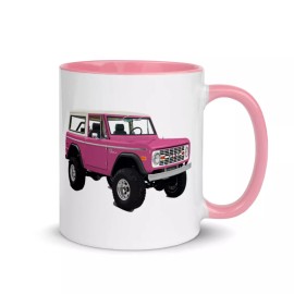 Racing Roots Vintage Pink Bronco Truck Mug