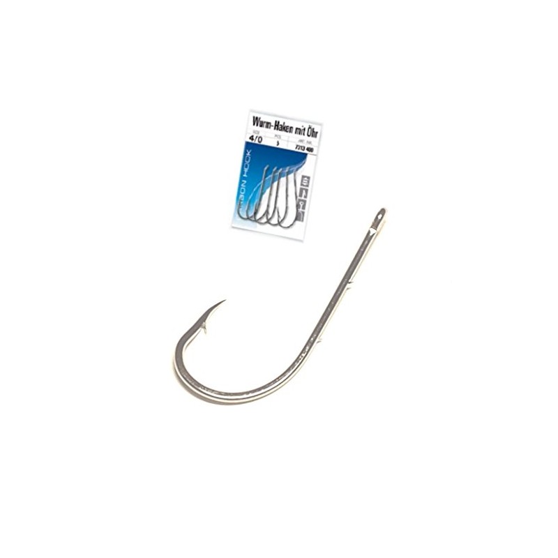 JENZI Worm Hooks Loose Size 8/0 Nickel