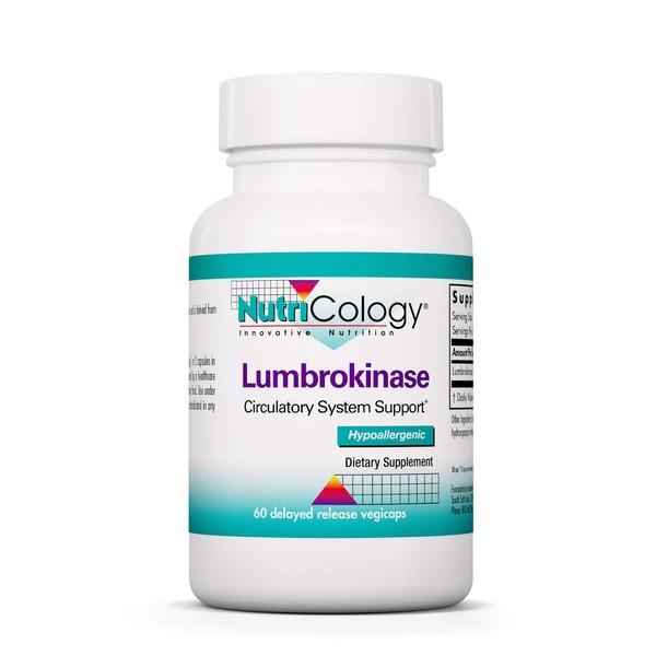 Nutricology Lumbrokinase - Circulatory System Support - 60 Vegetarian Capsules