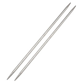 Craft County Stainless Steel Knitting & Stitching Needles – 2 Pack, 4 mm