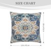Throw Pillow Cover, Boho Style Ethnic Design Pattern Linen Carpet,