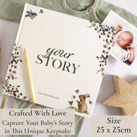 Baby Record Book & Scrapbook | Forest Edition | 132 Page Baby Memory Book & Photo Record Album Gift for Newborn Baby Boy & Girl, Great For Expecting Mums | New Baby Keepsake