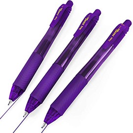 Pentel Energel X BL107 Retractable Gel Rollerball Pens - 0.7mm - Violet Ink - Pack of 3