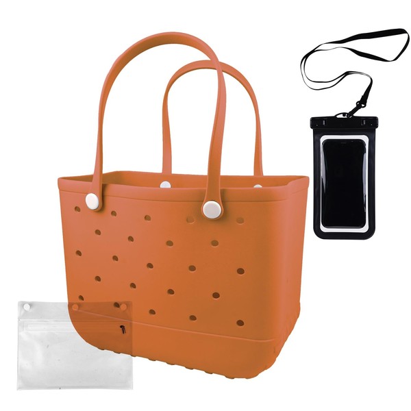 Rubber Beach Tote Bag - Waterproof Washable Durable Open Purses