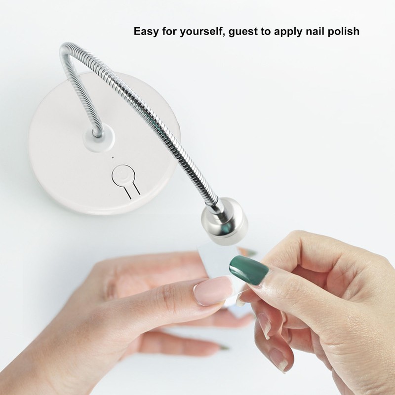 Gooseneck LED Nail Lamp UV 3 Light Chips Rechargeable Nail