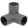 TOP-VIGOR 2Pcs 25mm 3 Way Elbow PVC Pipe Fitting, Tee