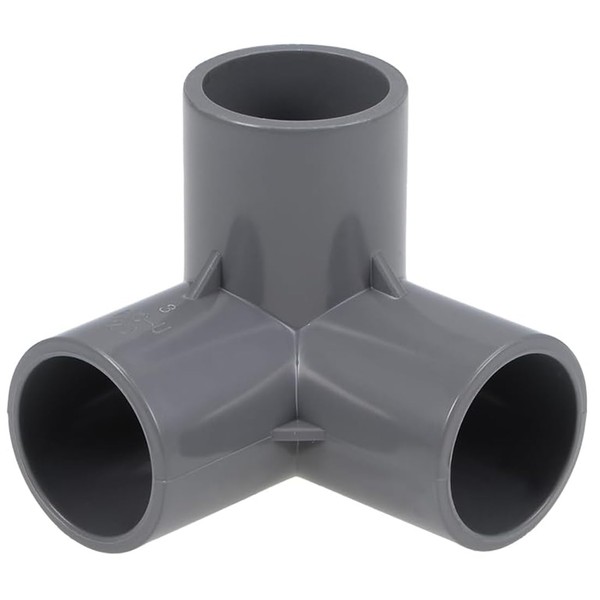 TOP-VIGOR 2Pcs 25mm 3 Way Elbow PVC Pipe Fitting, Tee