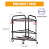 PLKOW Garden Tool Organizer with Wheels and Storage Hooks, Rolling
