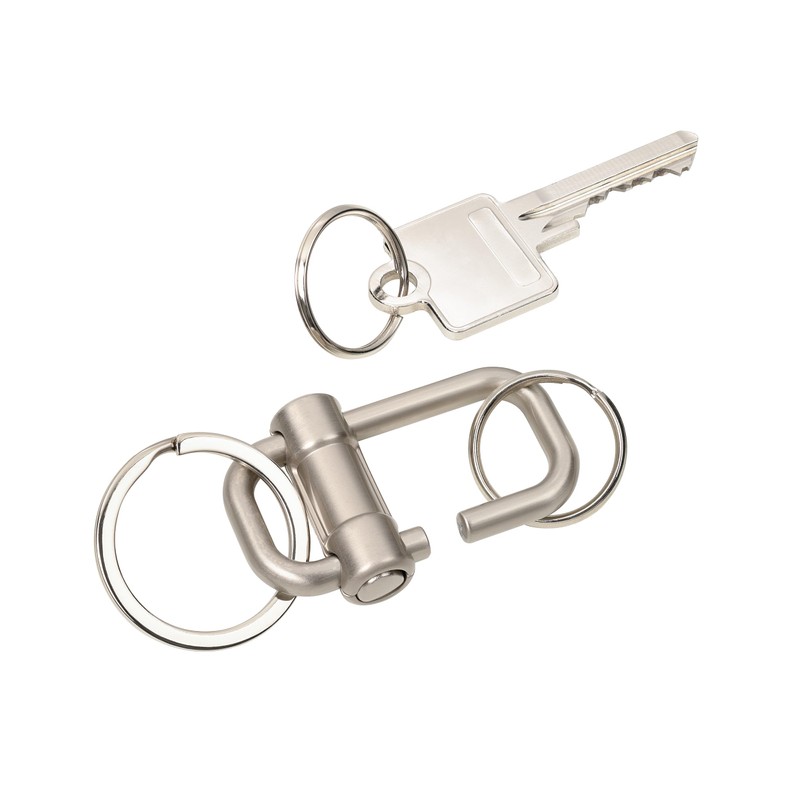 TROIKA Key Ring with 3 Key Rings in 2 Sizes