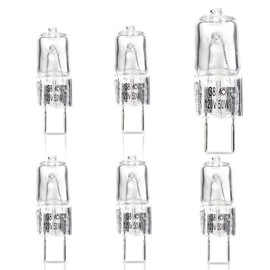 6 Pcs 6912A40002J Microwave Lamp Halogen Light Bulb, Microwave Oven Halogen Lamp Light Bulb 120v 50w g8 Replacement Part Fits for LG, for Kenmore 83543 LMV2031BD LMV2031SB, Replace 2025028 AH3610037