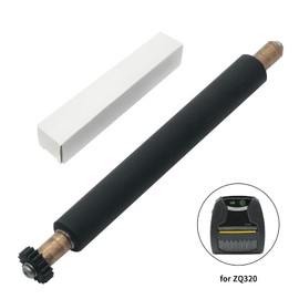 Platen Roller for Zebra ZQ320 Thermal Label Barcode Printer with Gear Parts KIT-MPM-LNSPLT1-01,Printer Transfer Roller,Rubber Media Roller,Black, Replacement