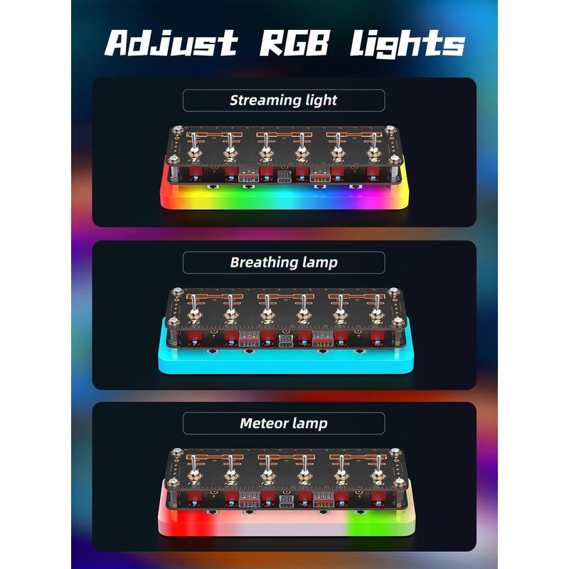 FEIFANZHE RGB Lighting Powered USB-C Docking Station, 9 Port Voice