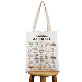 Generic PYOUL Australia Lover Gift Australian Alphabet Tote Bag Australian Local Handbag Australia Vacation Souvenir Gift (Australian Alphabet Tote)
