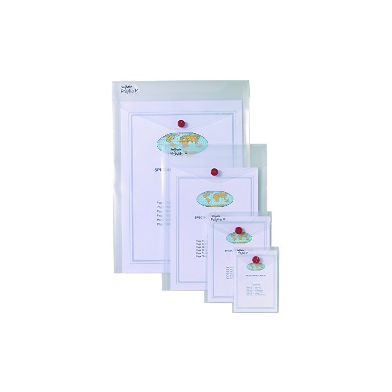 Snopake A6 Polyfile P Portrait Popper Wallet with Press Stud