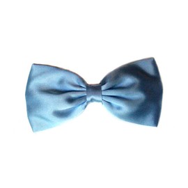 Large Pale Blue Satin Hair Bow-for Girls, for Teens, for Women (Barrette)