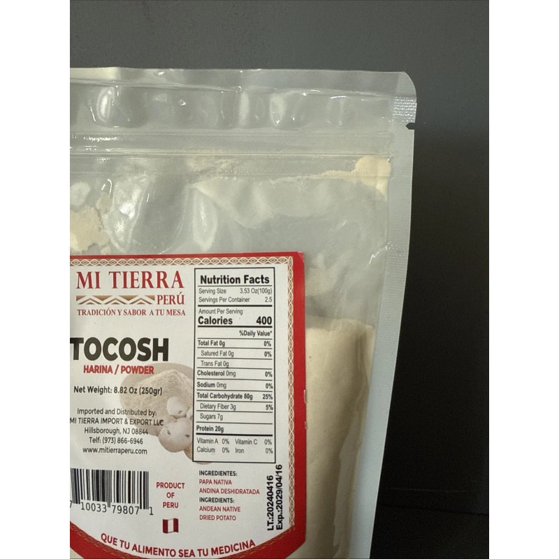 Mi Tierra Harina Tocosh 100% Natural Powder 8.82 Oz (250gr)