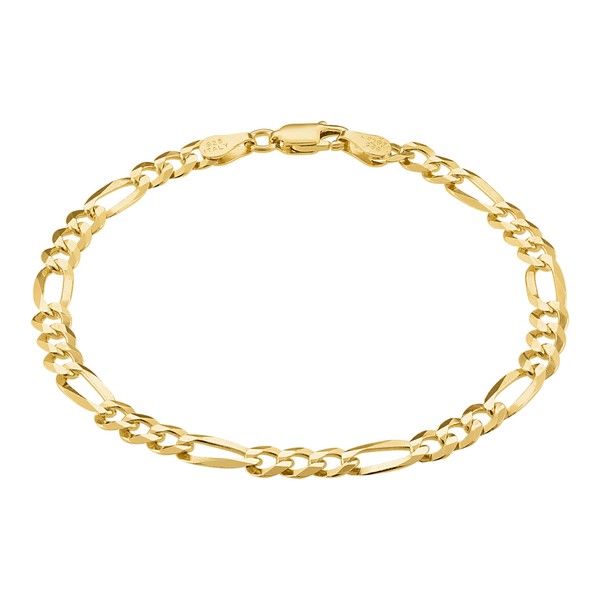 KISPER 18K Gold Over 925 Sterling Silver Italian 5mm Solid