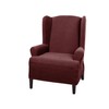 Maytex Pixel Ultra Soft Stretch Back Arm Furniture Cover Wine