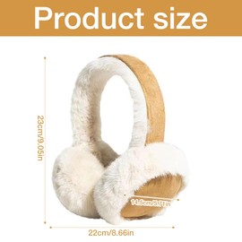 HIULLEN Winter Ear Warmers, Foldable Earmuffs for Men Women, Winter Adjustable Plush Earmuffs Children Soft Warm Ear Warmers Faux Fur Ski Earmuffs for Cold Protection, brown