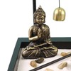 Sitting Buddha Ornament Statue Resin Zen Sand Garden Meditating Sculpture