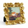 JOJOWISE 4x4 Picture Frame, Gold Ornate Leaf Texture Handmade Resin