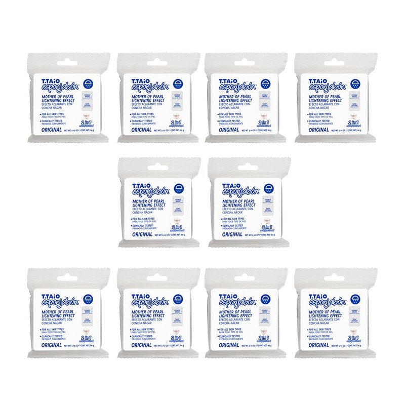 Esponjabón Concha Nácar Aclarante, Jabón con Esponja, Pack 10 x
