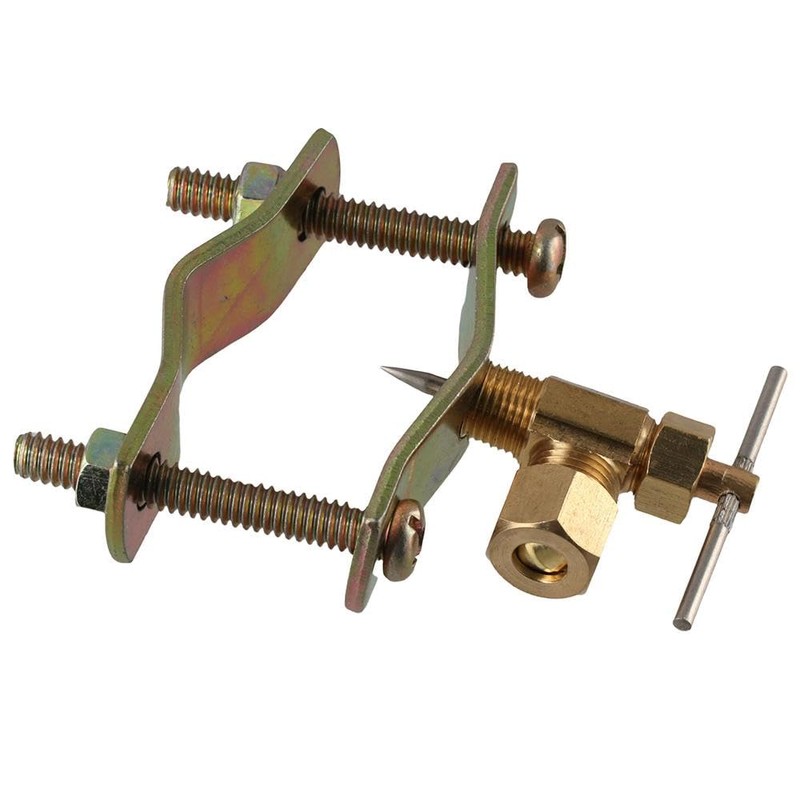 Fudeshe Brass Needle Valve,Saddle Valve,Brass Self Piercing Saddle Valve Copper