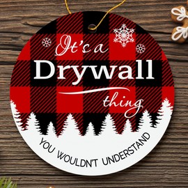 New Job Christmas Tree Ornaments 2024 - It's a Drywall Thing, You Wouldn't Understand - Xmas Gift Ideas Ornament with New Job Drywall Ornament Plastic 3" Flat