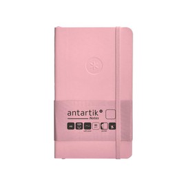 Antartik 100 Sheets 80g FSC A6 Smooth Sheets Pastel Pink Notebook with Elastic Band Cover