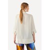 Ulla Popken Women's Goblet Collar Tunic, Snow white