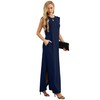 GRECERELLE Women's Summer Casual Crew Neck Split Beach Long Maxi