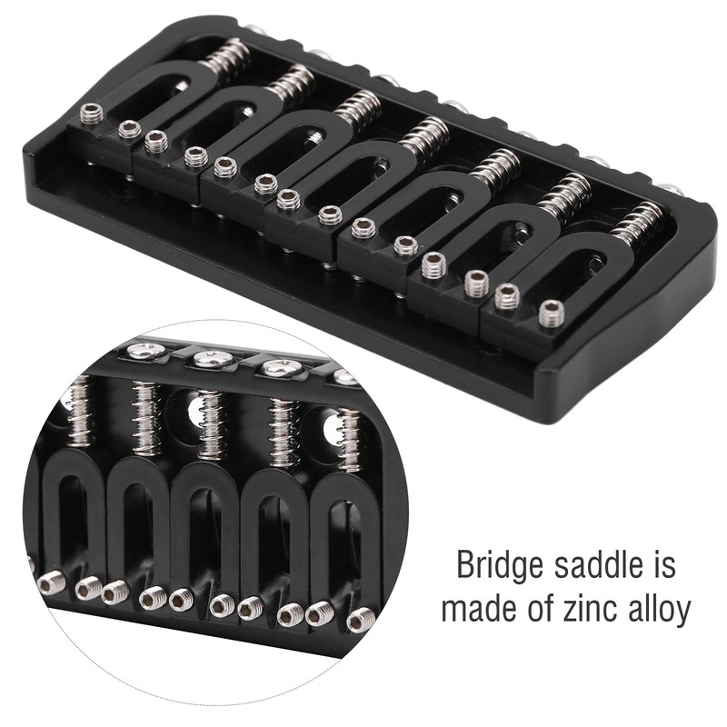 Electric Guitar Bridge 7 Strings GA891 Fixed Musical Accessories Black