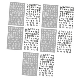 Vaguelly 5sets Geometric Pattern Nail Stickers Fashionable Manicure Unique Nail Art Decorations