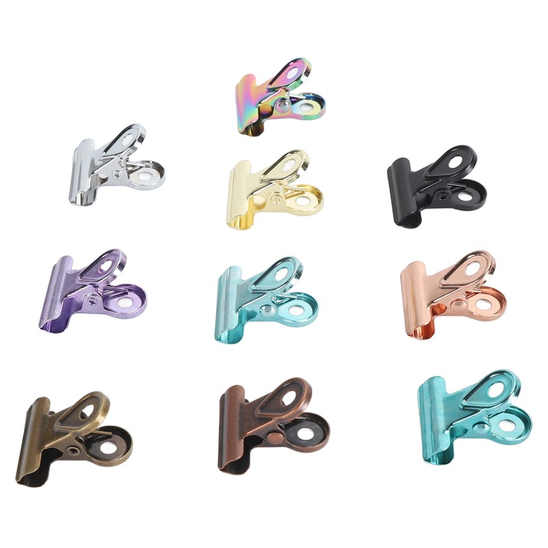 10pcs Colored Hinge Clips Dustproof Rustproof Electroplated Metal Hinge Clips