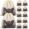 PLMMOUT 12 PCS Dustproof Drawstring Bags,Breathable Non-Woven Fabric Drawstring Dust