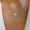 Cimenexe Bohemian Opal Heart Pendant Necklace Gold CZ Moonstone Heart