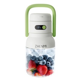 ZHENMI Portable Blender, Personal Blender for Smoothies & Shakes, Cordless, 33oz BPA-Free Vessel, Leakproof Lid with Sip Spout, USB-C Rechargeable, Easy-to-Clean Parts, Green